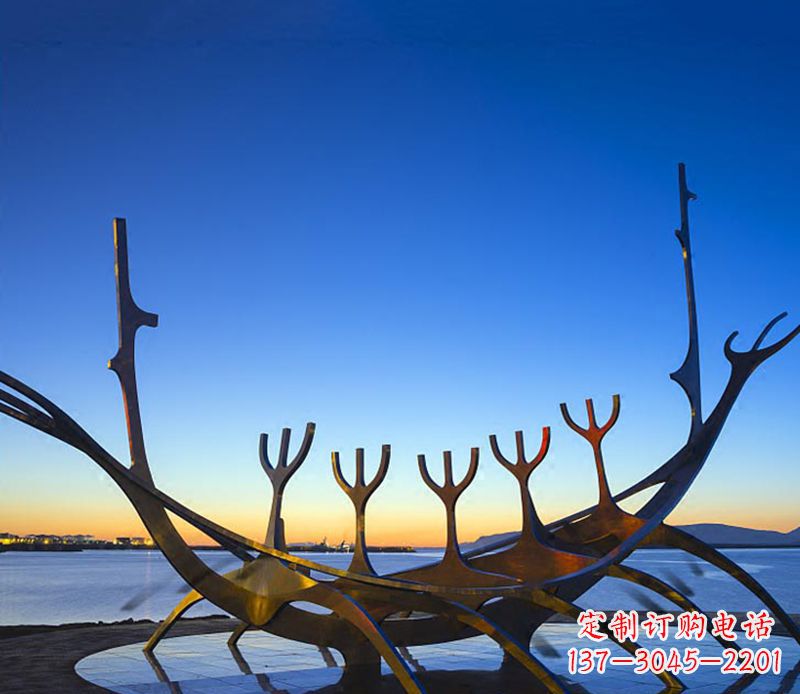 辽宁帆船雕塑精致的海洋艺术品