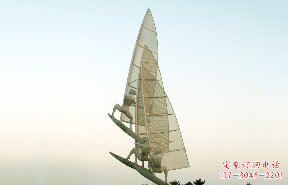 辽宁精美的不锈钢帆船雕塑