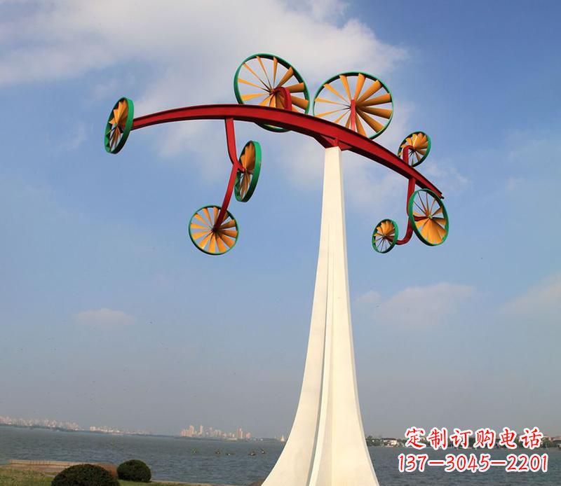 辽宁不锈钢风车雕塑艺术美学的完美结合
