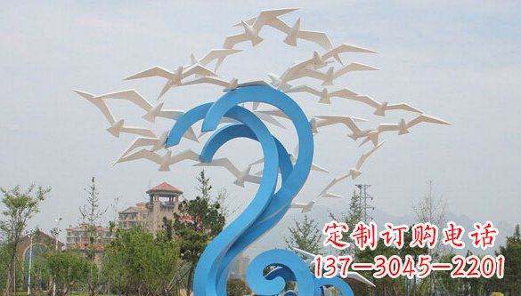 辽宁鸽子雕塑不锈钢的象征