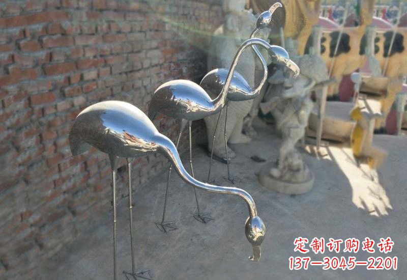 辽宁不锈钢火烈鸟雕塑灿烂耀眼的艺术之作
