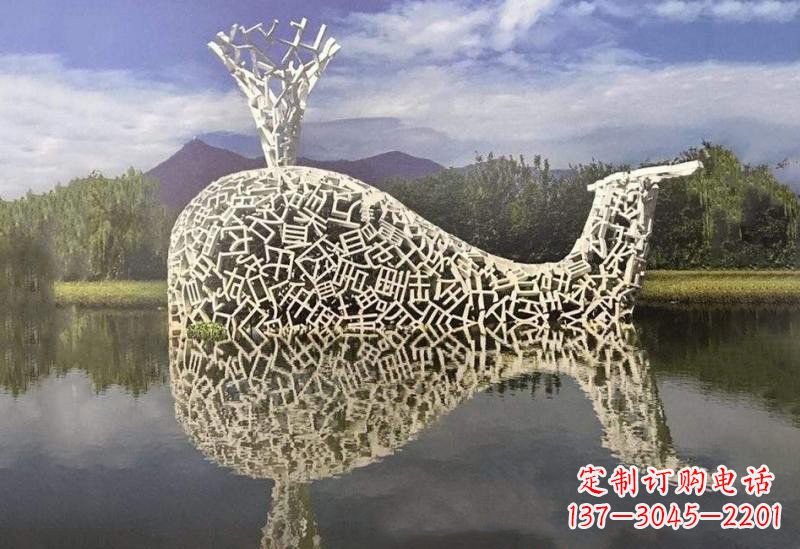 辽宁不锈钢鲸鱼雕塑令人惊叹的艺术之作