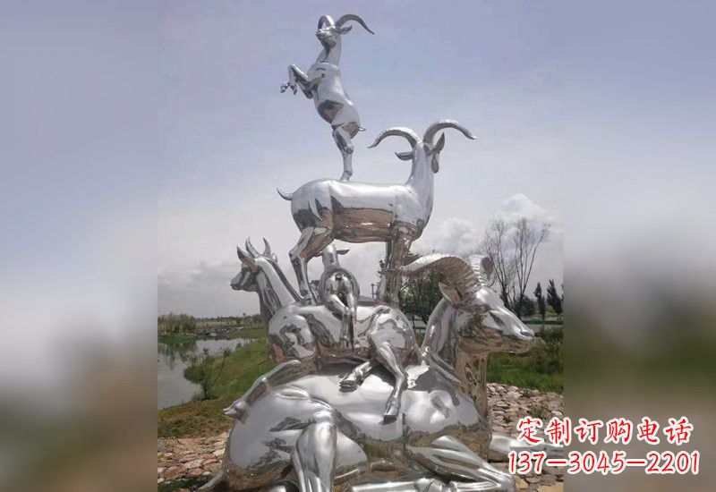 辽宁不锈钢羊雕塑精美绝伦