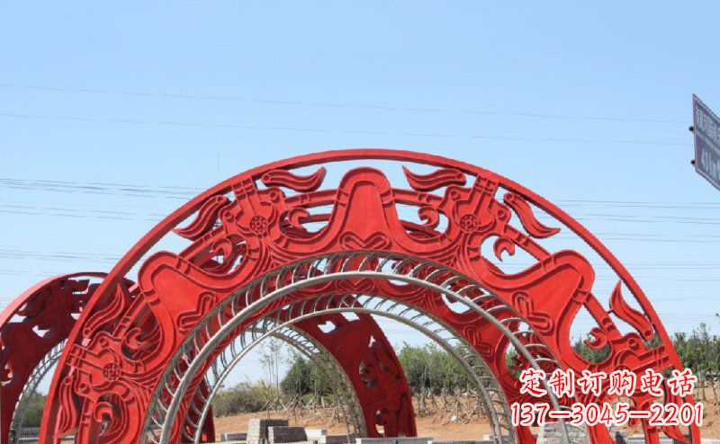 辽宁不锈钢拱门雕塑美丽的艺术精品