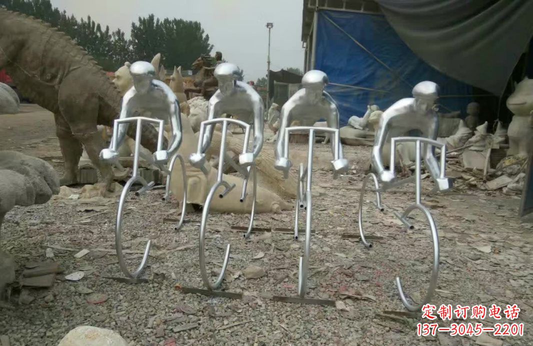 辽宁不锈钢自行车雕塑——美丽的自行车文化精神