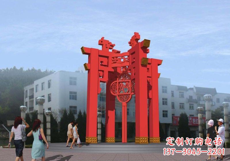 辽宁不锈钢灯笼雕塑——点亮城市美景