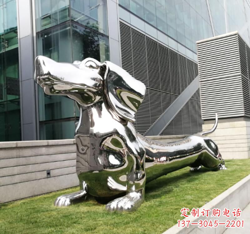 辽宁不锈钢动物雕塑——狗