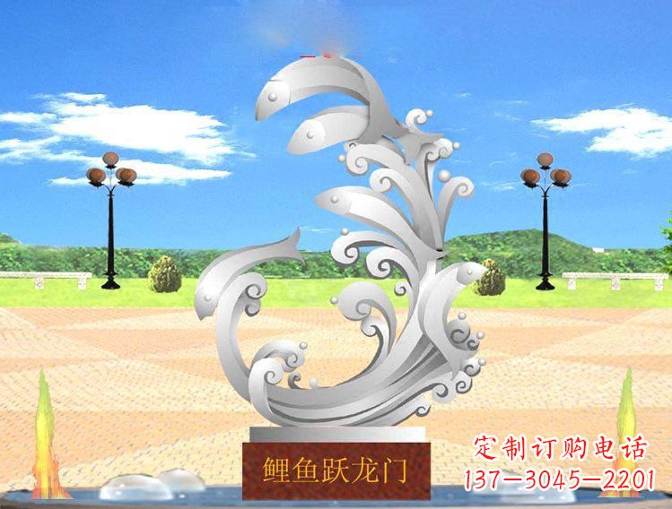 辽宁不锈钢广场上的龙雕塑