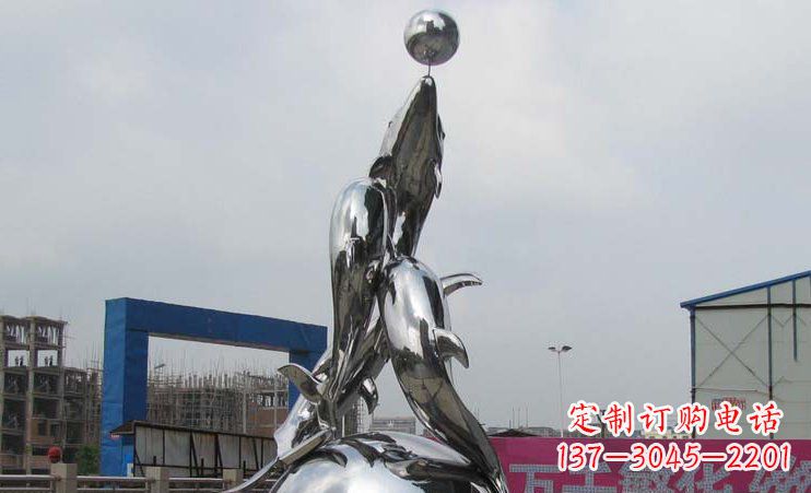 辽宁不锈钢海豚雕塑海洋之美的象征