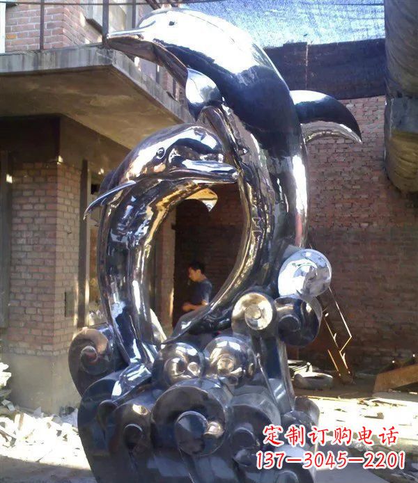辽宁不锈钢海豚美观动态的雕塑