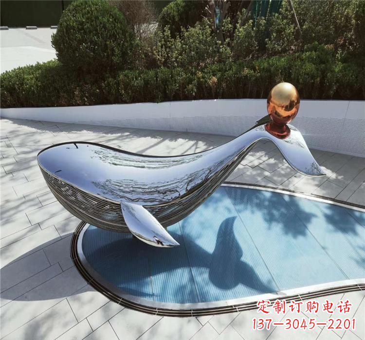 辽宁不锈钢海豚精美的雕塑作品