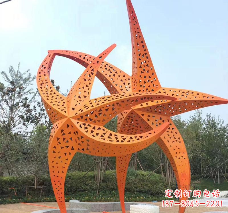 辽宁不锈钢海星海洋动物雕塑——美丽的海洋艺术