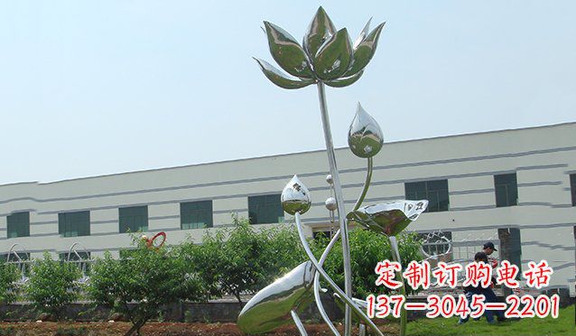 辽宁不锈钢荷花雕塑