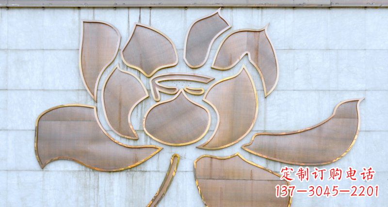 辽宁不锈钢荷花雕塑精致而富有意象