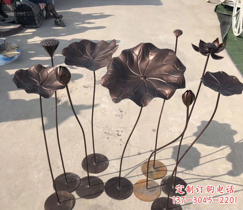辽宁不锈钢荷花雕塑传承传统文化