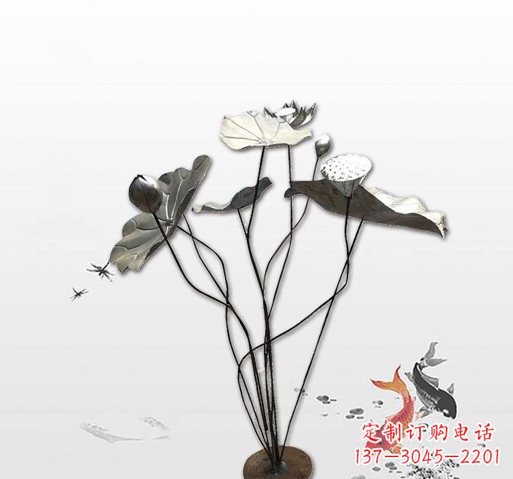 辽宁不锈钢荷叶雕塑艺术的精美结合