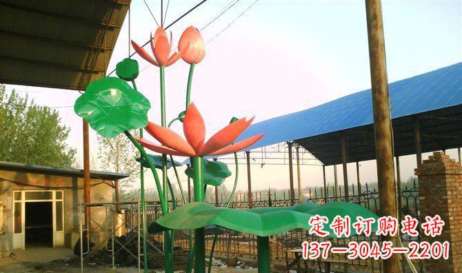 辽宁不锈钢荷叶雕塑精美而优雅