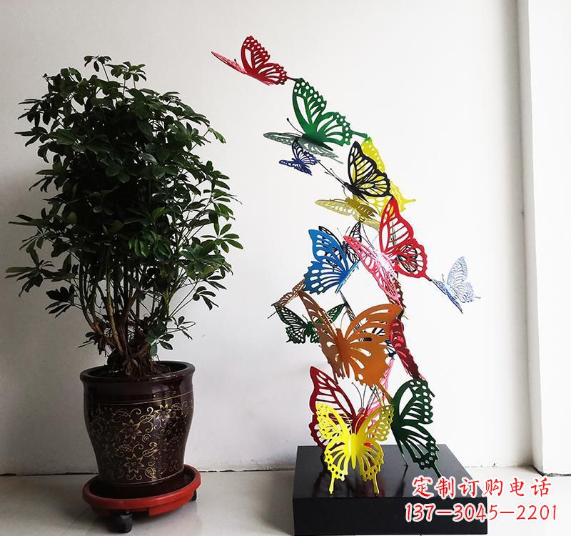 辽宁不锈钢蝴蝶雕塑精美的艺术品