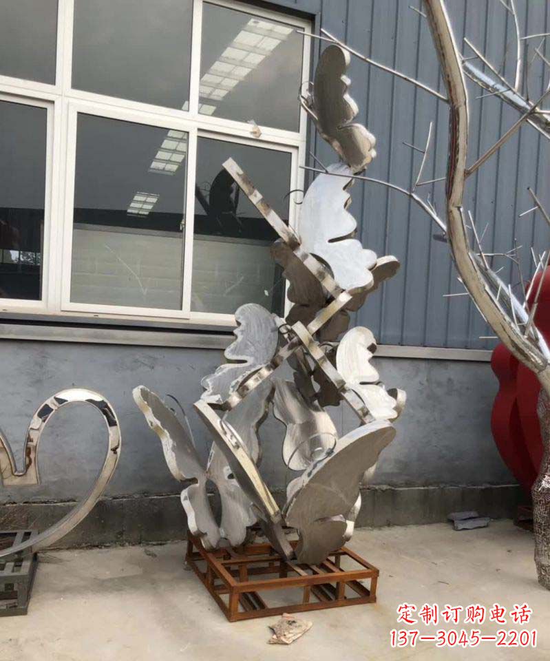 辽宁蝴蝶之舞不锈钢雕塑精美绝伦