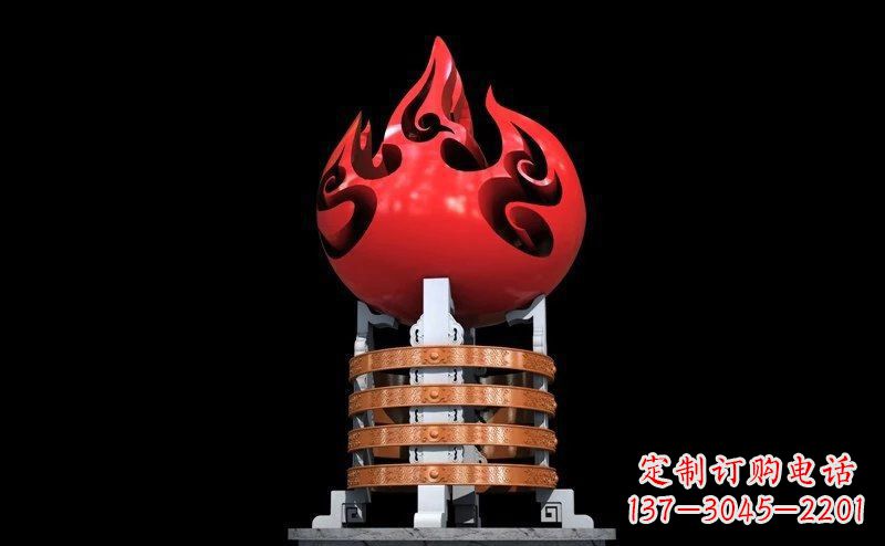 辽宁不锈钢火炬雕塑传承奋进精神