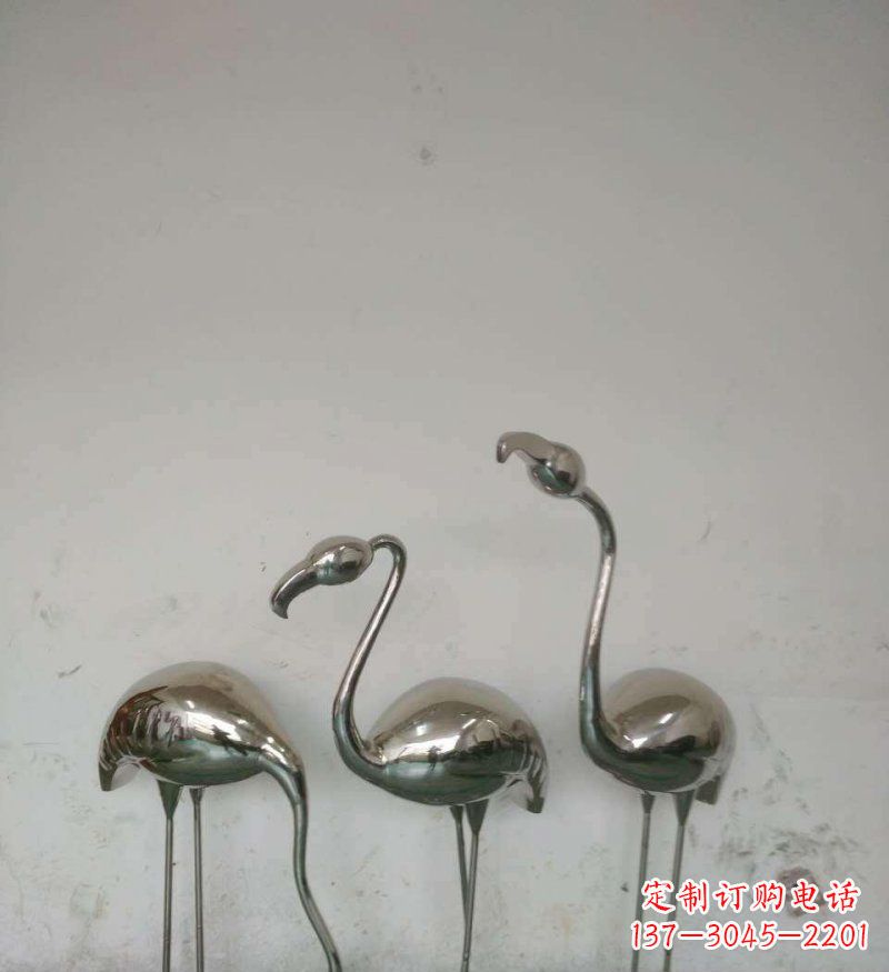 辽宁不锈钢火烈鸟雕塑把自然之美带入公园