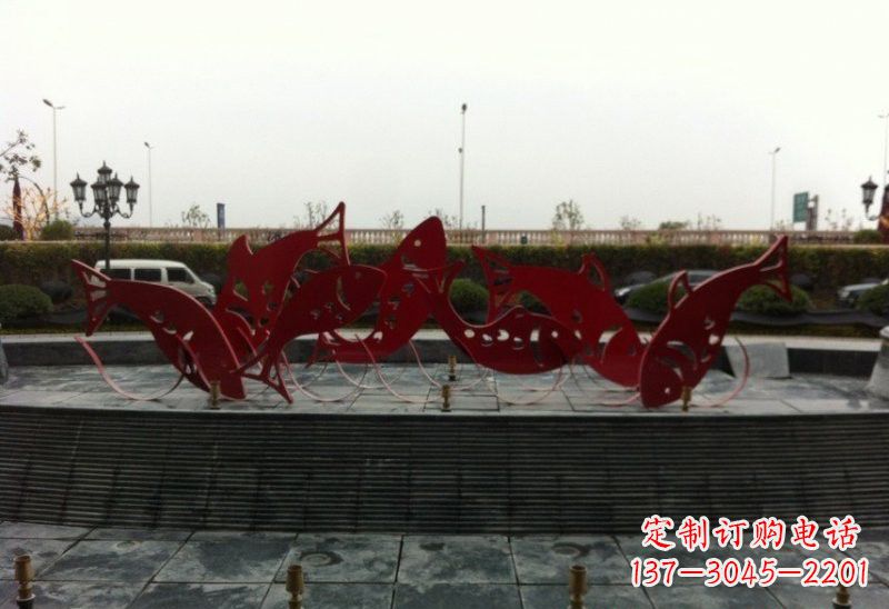 辽宁不锈钢剪纸鲤鱼雕塑精巧美观