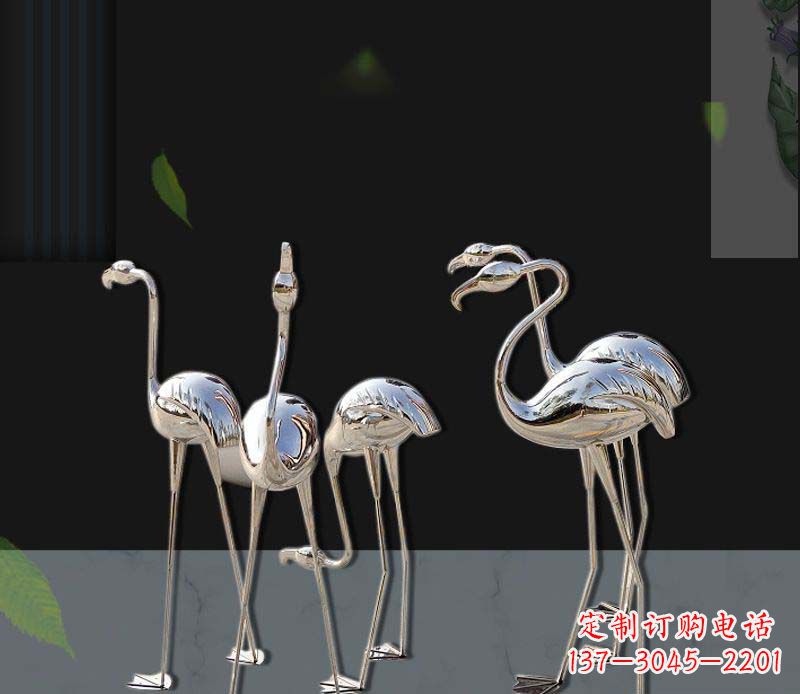 辽宁非凡之美不锈钢火烈鸟雕塑