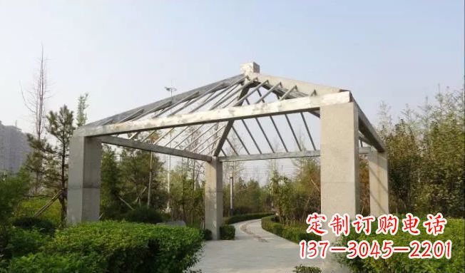 辽宁不锈钢凉亭雕塑点缀公园景观