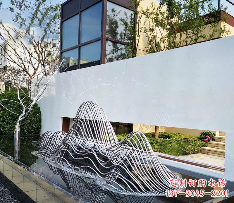 辽宁不锈钢镂空假山雕塑精美外形,细腻工艺