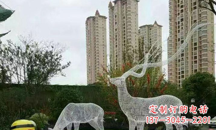 辽宁不锈钢镂空鹿雕塑精美纯粹的艺术之作