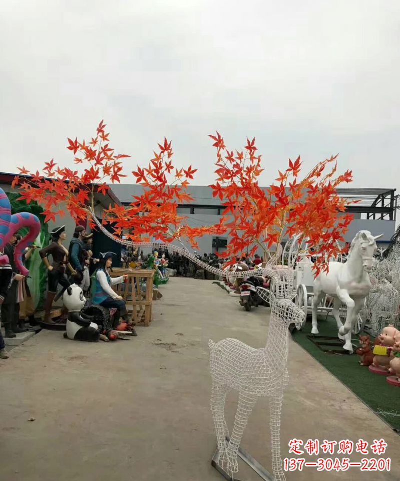 辽宁不锈钢麋鹿雕塑精美的艺术品