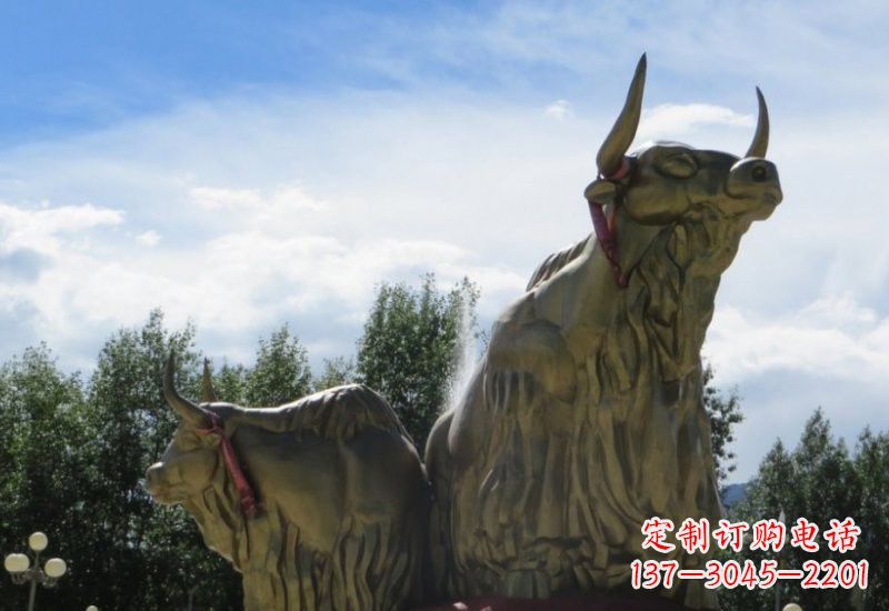 辽宁不锈钢牦牛雕塑一种传统文化的精美传承