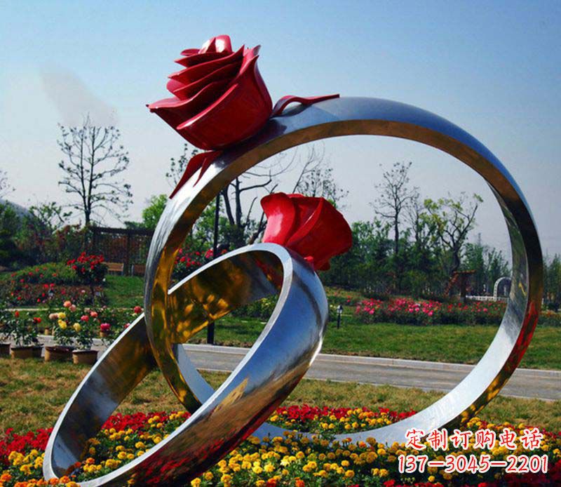 辽宁不锈钢玫瑰戒指精美的艺术品