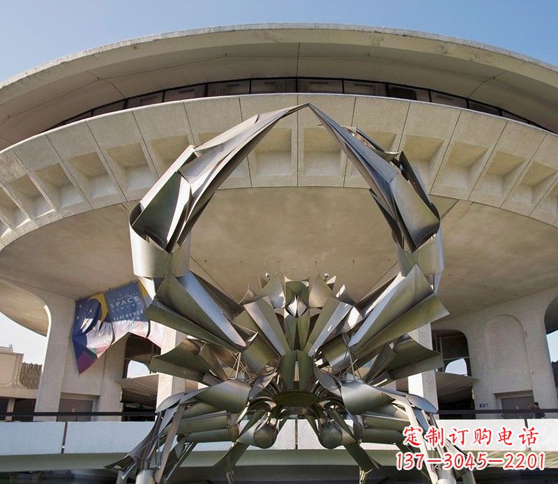 辽宁不锈钢螃蟹雕塑美观耐候的户外装饰