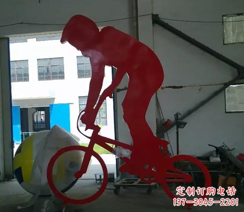 辽宁不锈钢自行车雕塑激发自行车运动的热情