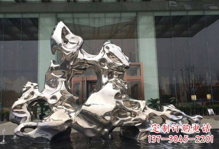 辽宁精美太湖石雕塑,不锈钢企业的杰作