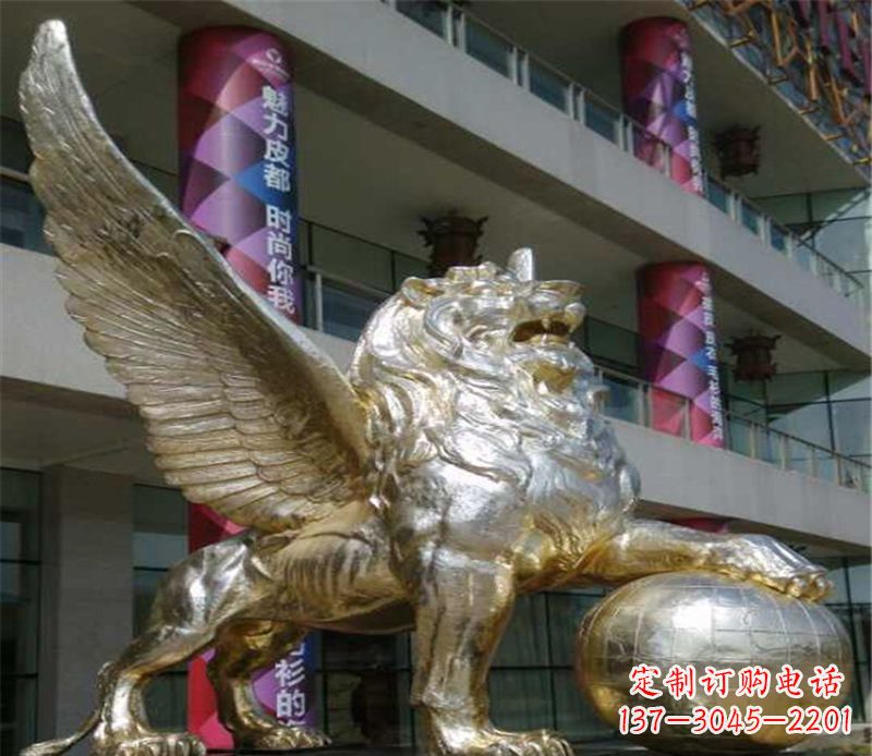 辽宁不锈钢狮子雕塑象征力量与美