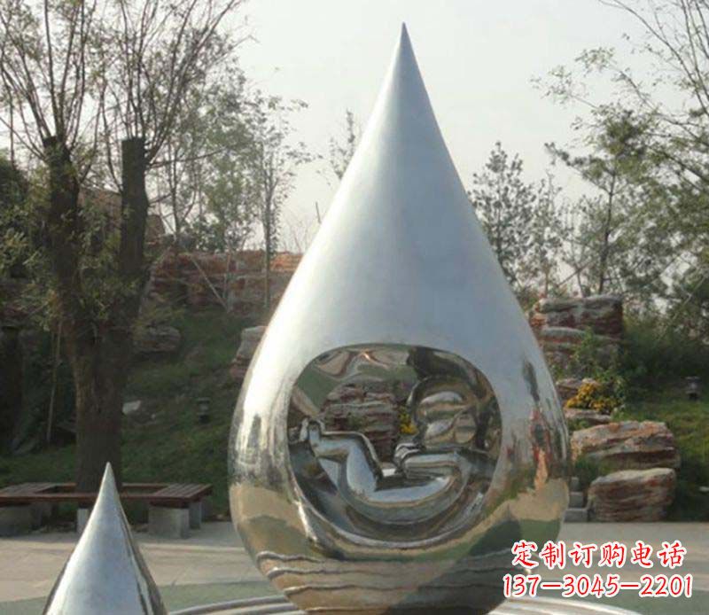 辽宁不锈钢水滴雕塑精致简约的艺术之美