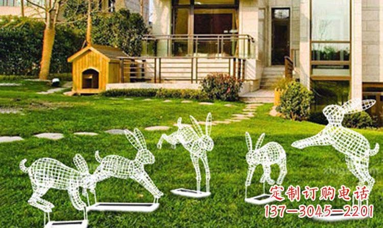 辽宁不锈钢兔子镂空雕塑
