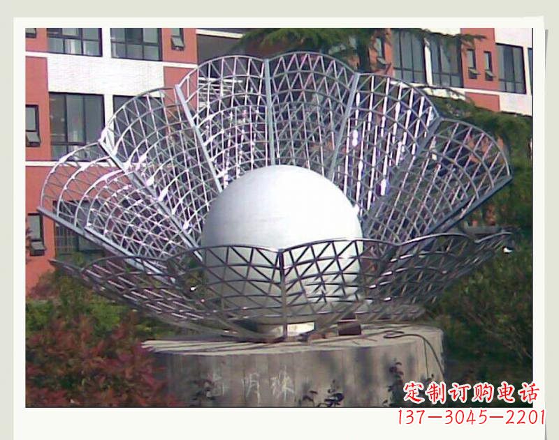 辽宁海洋精灵不锈钢贝壳雕塑