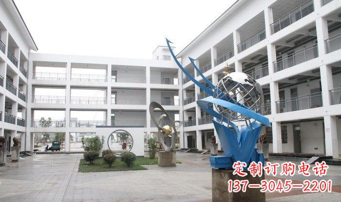 辽宁不锈钢地球雕塑缔造美丽的校园