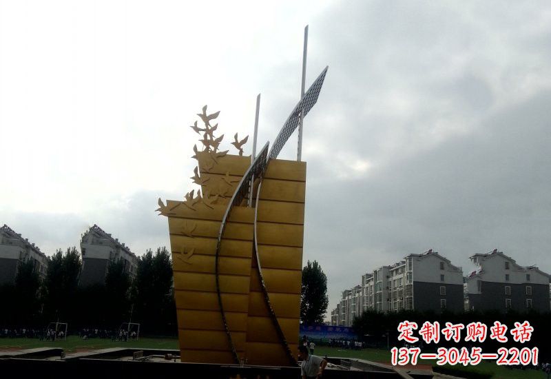 辽宁不锈钢校园帆船雕塑引领新时代