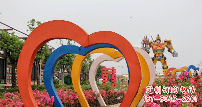 辽宁不锈钢心形拱门雕塑——浪漫之门