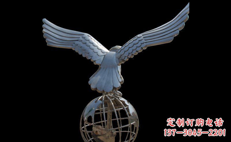 辽宁雄鹰的翱翔——不锈钢雄鹰雕塑