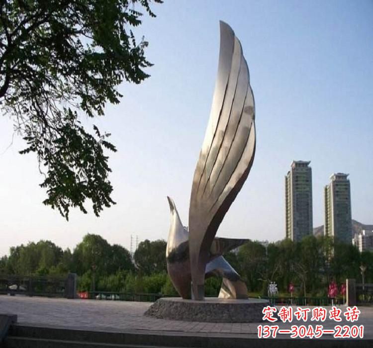 辽宁精美的不锈钢翅膀雕塑
