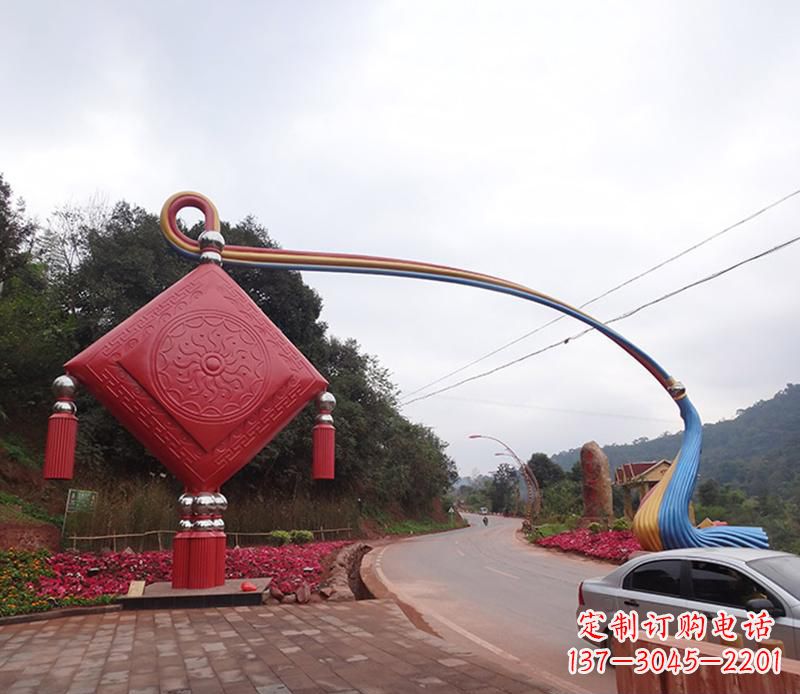 辽宁不锈钢拱门雕塑精致的现代艺术