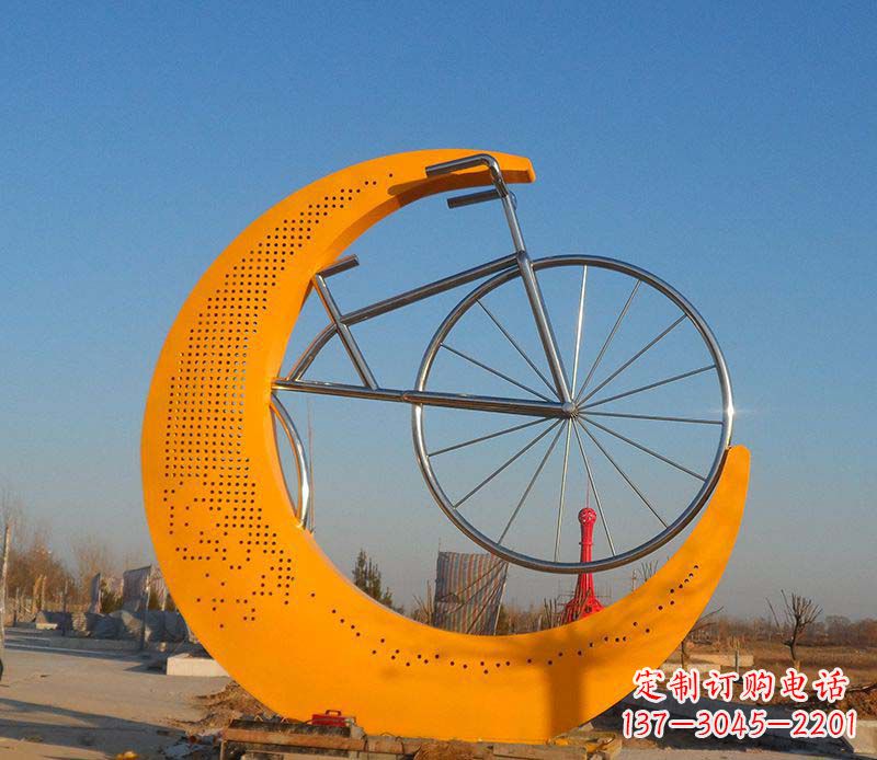 辽宁不锈钢自行车雕塑一次性看到的艺术经典