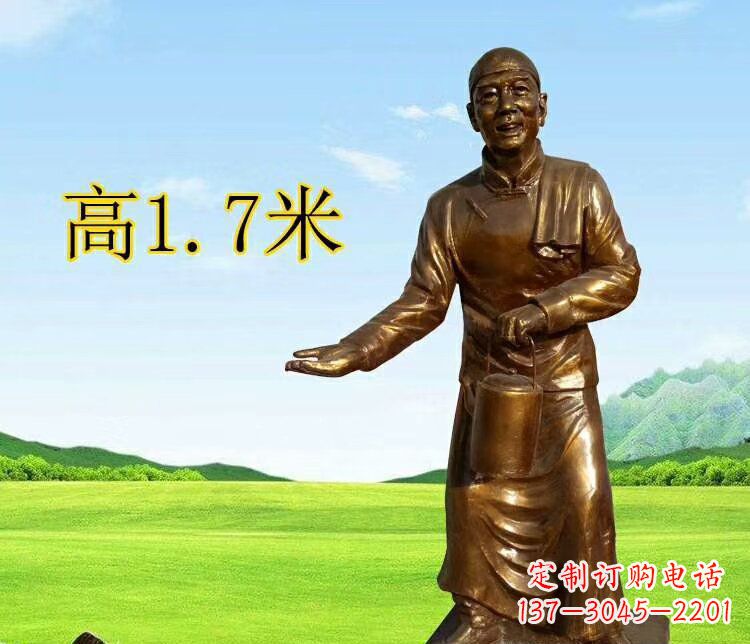 辽宁店小二雕塑传承经典艺术