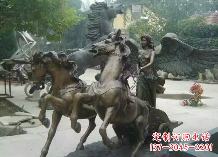 辽宁马雕塑城市广场的一道美丽风景线