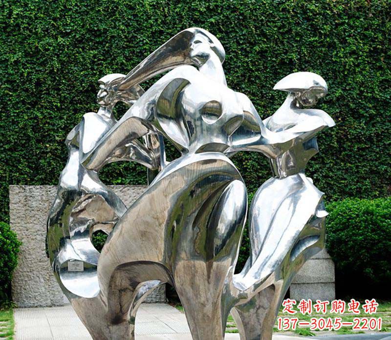 辽宁抽象女人不锈钢景观雕塑